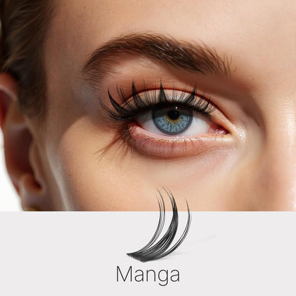 VEYESBEAUTY Extensiones de Pestañas en Racimo Banda Delgada e Invis...