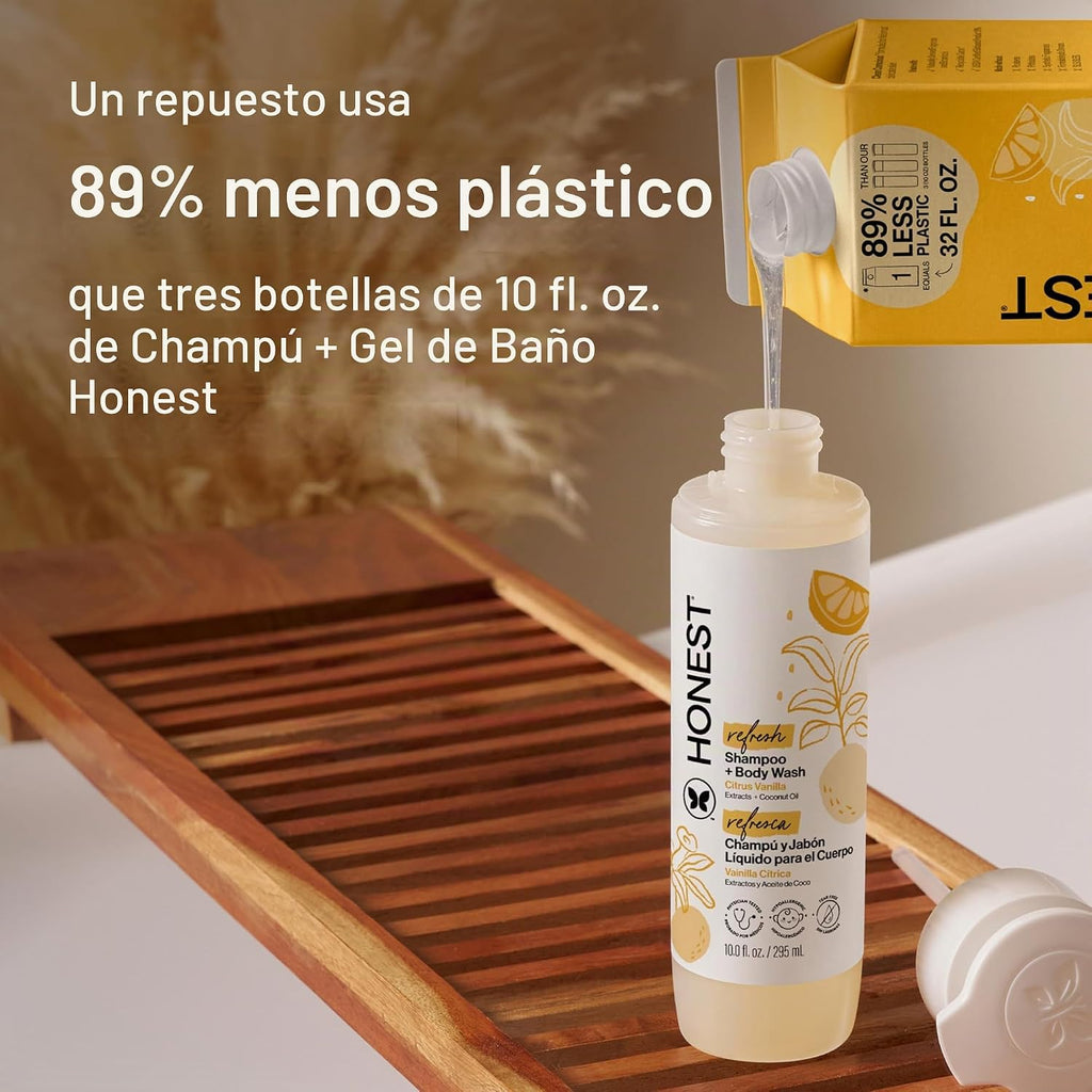 The Honest Company Cartón del recambio del jabón corporal del champ...