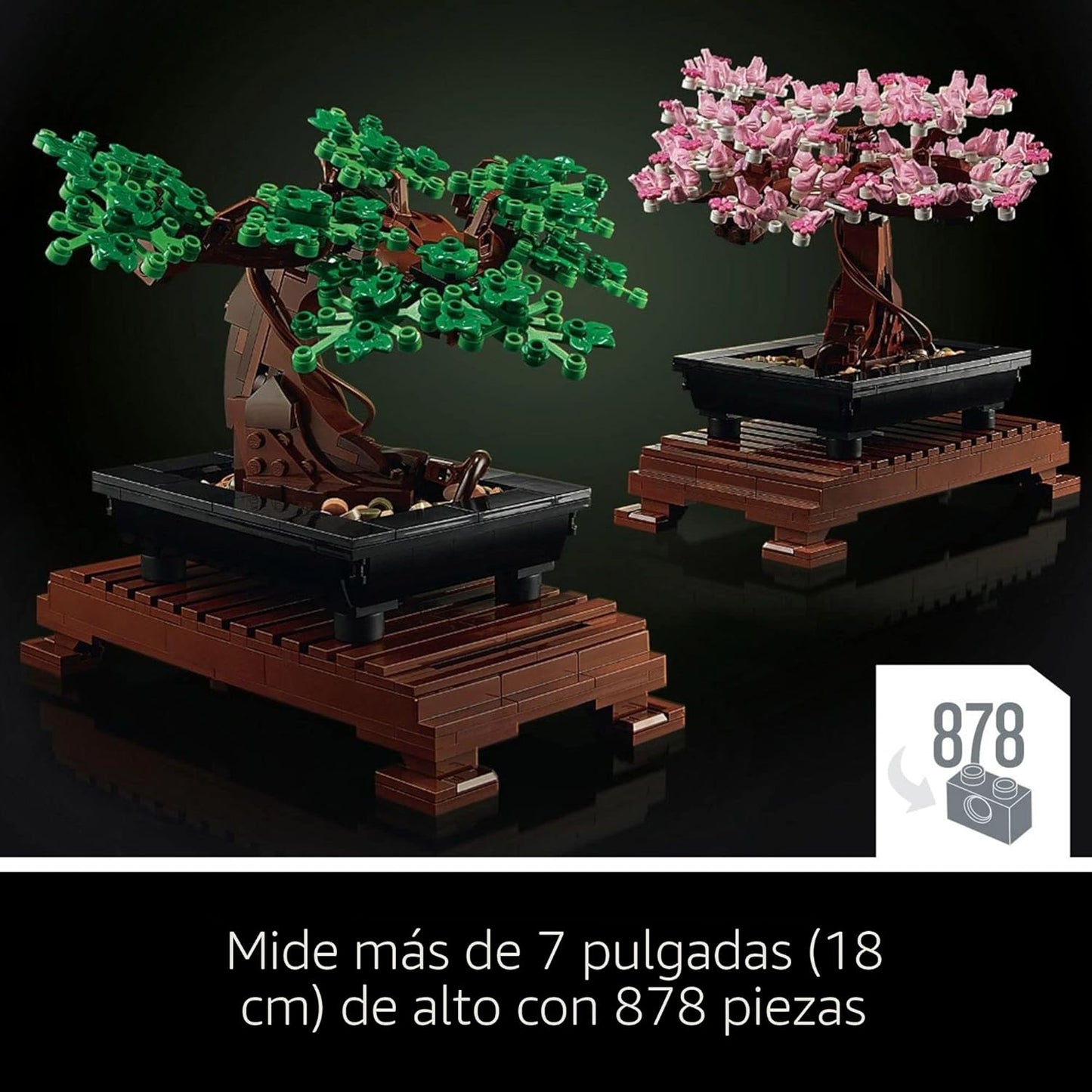 LEGO Botanicals Juego de Construcción de Árbol Bonsái - Plantas de Árbol Bonsái Artificial para Decoración del Hogar, Adultos de 18+ Años - Plantas Artificiales, Falsas para Mesa, Escritorio, Oficina