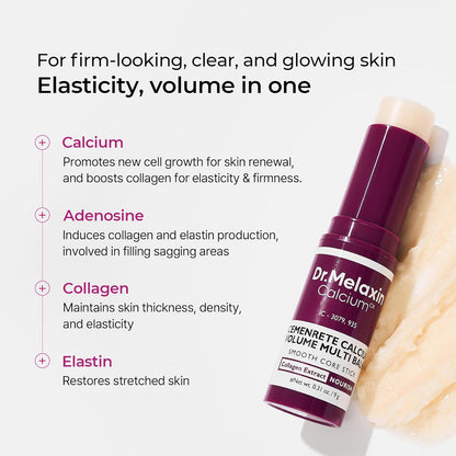 Dr.Melaxin Cemenrete Calcio Multi Bálsamo 9g Cuidado de la Piel Coreano Todo en Uno Calcio Stick Colágeno Arrugas Tratamiento Facial y de Ojos Bálsamo