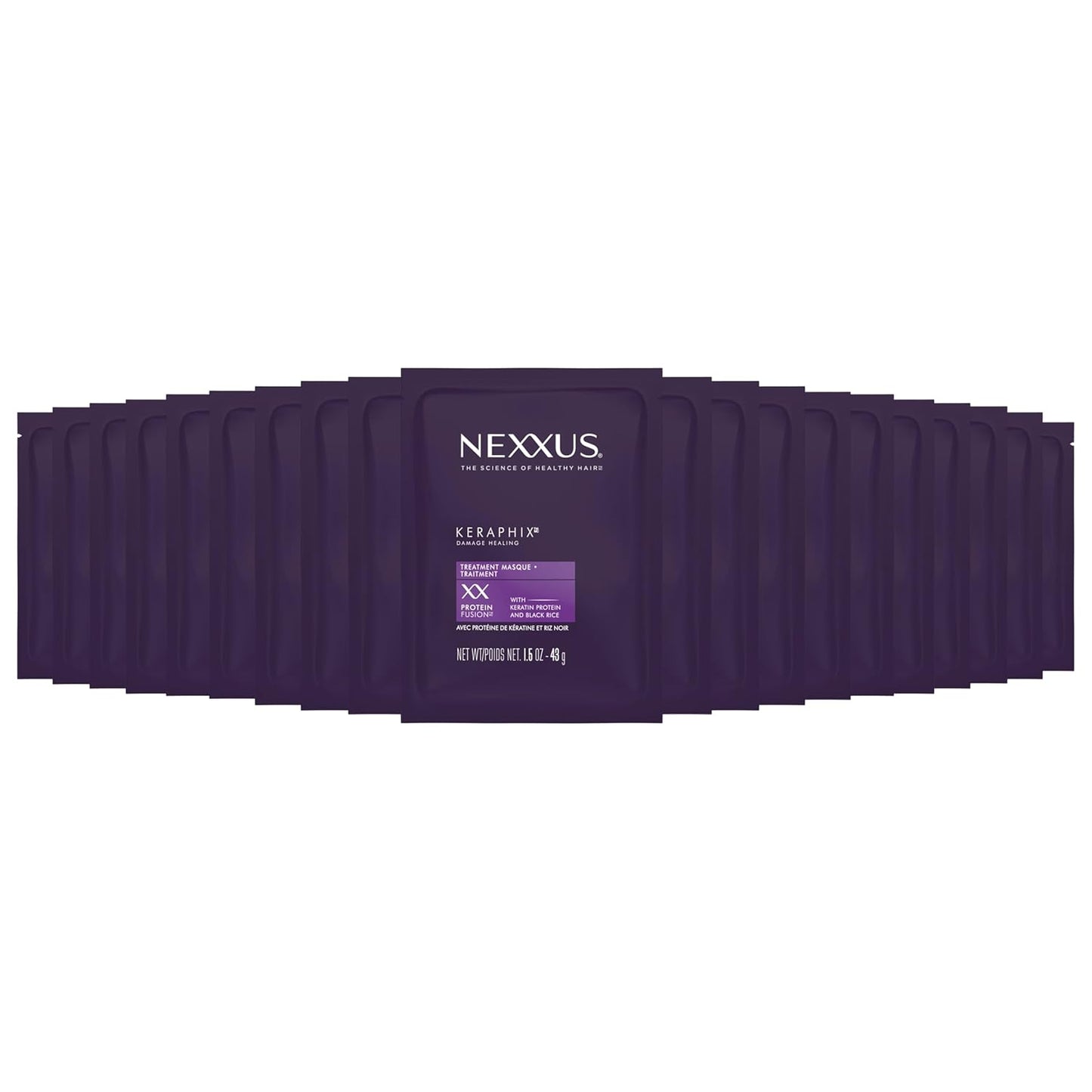 Nexxus Keraphix Máscara para cabello dañado, 20 unidades, 1.5 onzas