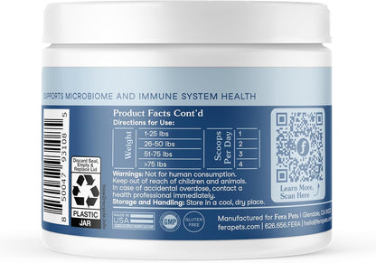 Fera Pets Postbiotics Plus Prebióticos para perros y gatos - con ol...