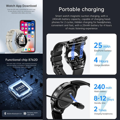 X10 - Reloj inteligente con auriculares para iPhone, Android, smart...