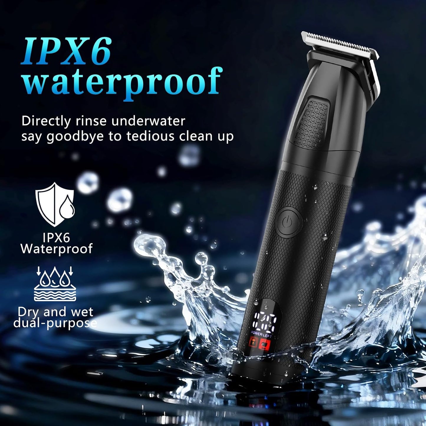 Bomxin Cortadora de barba para hombres, 6 en 1, inalámbrica, imperm...