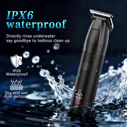 Bomxin Cortadora de barba para hombres, 6 en 1, inalámbrica, imperm...