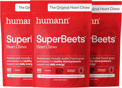 Humann SuperBeets Gomitas para el Corazón, Apoyo al Óxido Nítrico y...