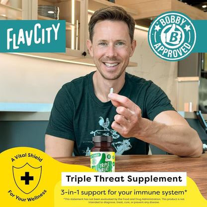 FlavCity Vitamina D3, K2 y Zinc - Suplemento Triple Amenaza - Apoyo...