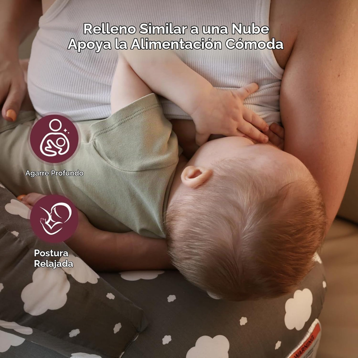 Momcozy - Almohada de lactancia original con valla de seguridad inn...