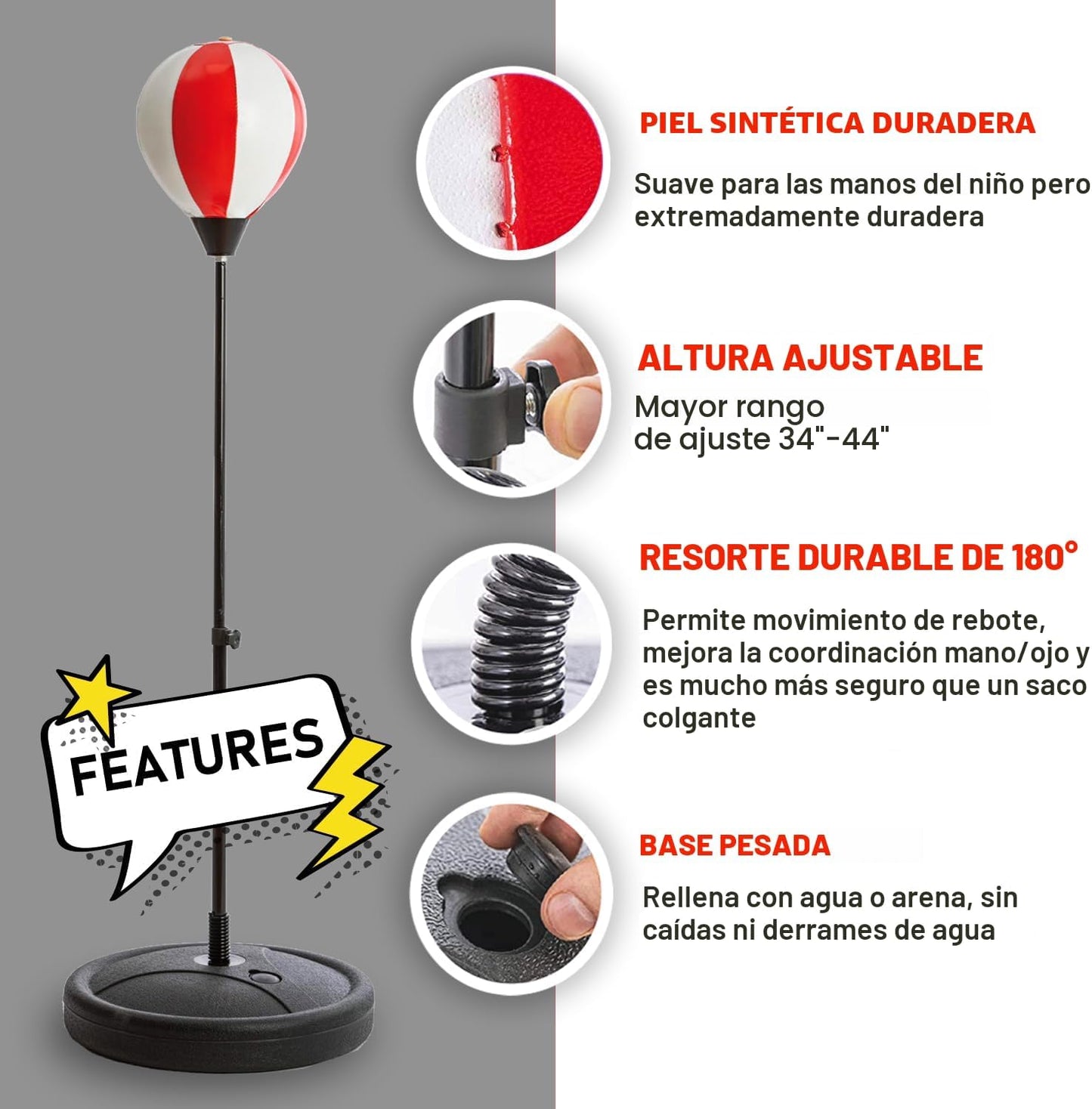 Whoobli Punching Bag for Kids and Toddler Incl Boxing Gloves| 3 4 5...