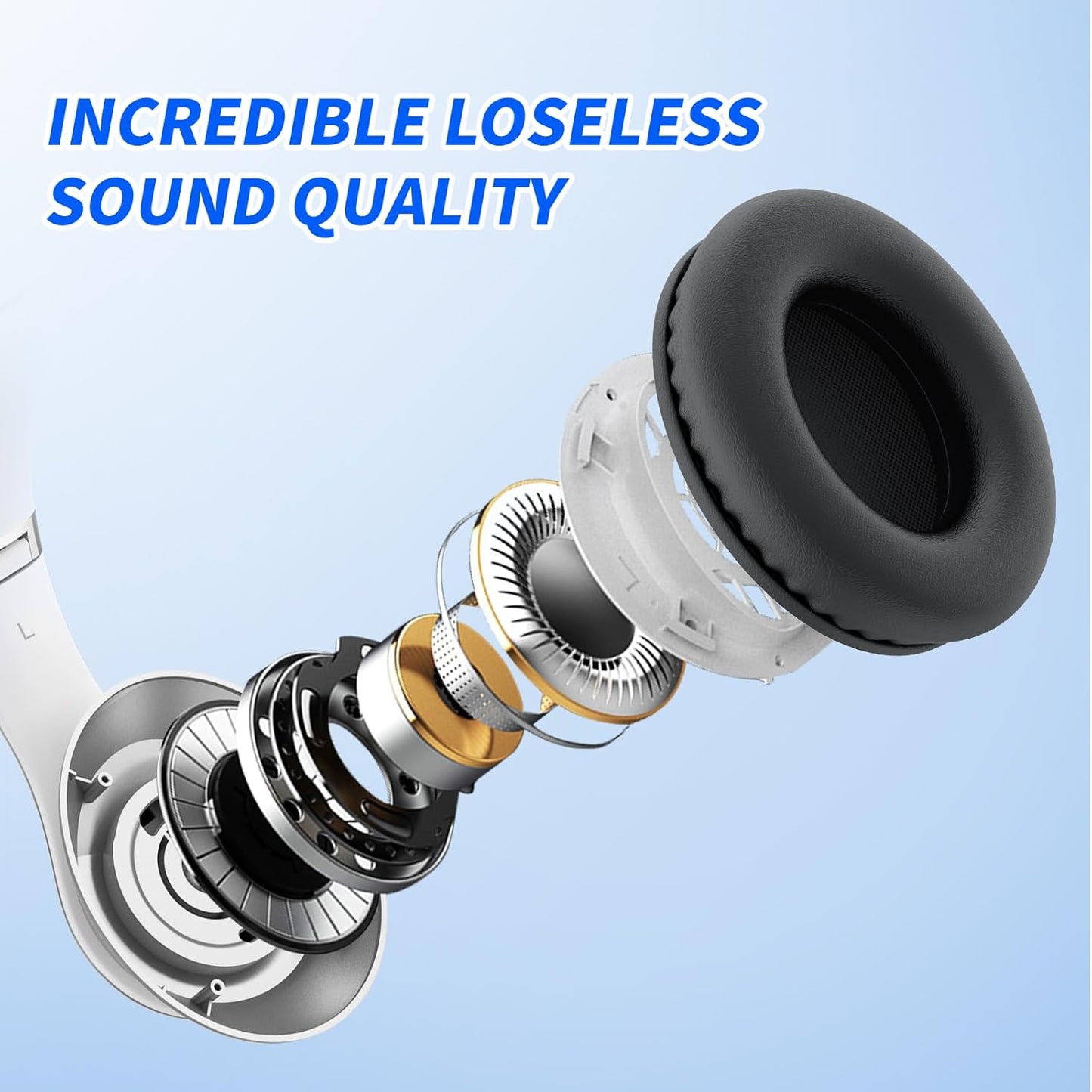 Uliptz Auriculares Bluetooth inalámbricos, tiempo de reproducción d...