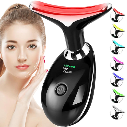 SDKWDH Terapia de Luz Roja para Cara y Cuello, Herramienta de Masaj...