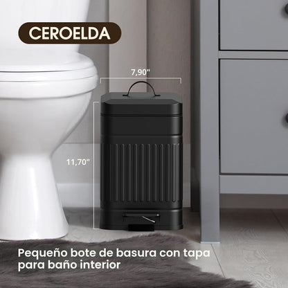 CEROELDA Cubo de basura pequeño con tapa - 5L\/1.3 galones, cubo de...