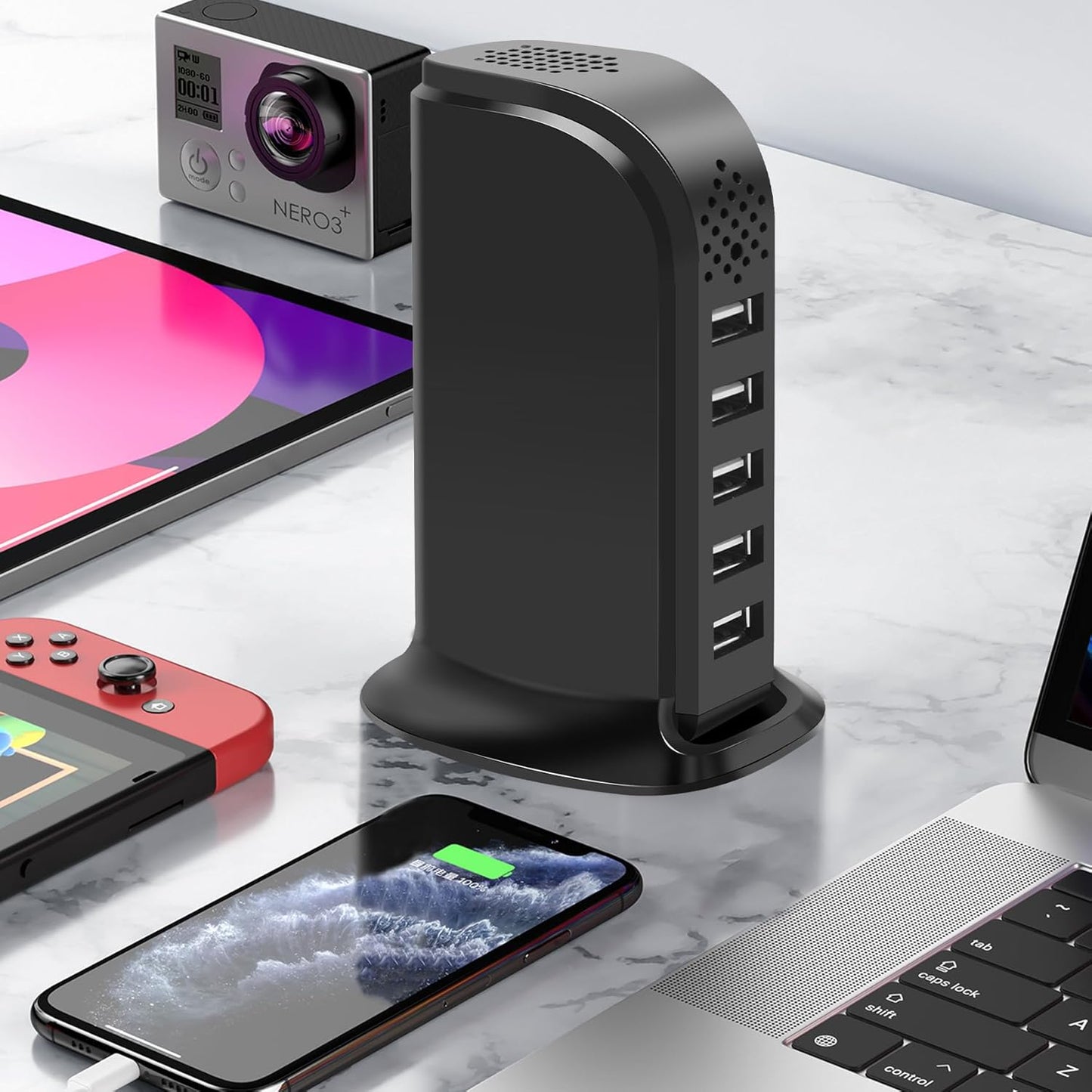 Cámara espía HSKAH con cargador USB, cámara WiFi inalámbrica para n...