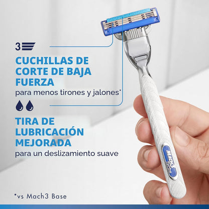 Gillette Mach3 Turbo Razor para hombres, 17 recambios de cuchillas,...