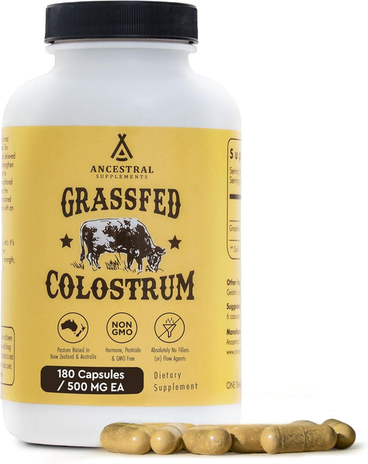 Ancestral Supplements Suplemento de Calostro de Res Alimentada con...