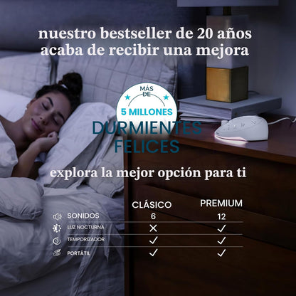 Homedics Sleep Better - Máquina de sonido portátil, luz nocturna, 1...