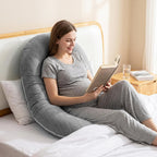 1 MIDDLE ONE Almohada de embarazo, almohada de cuerpo completo en f...