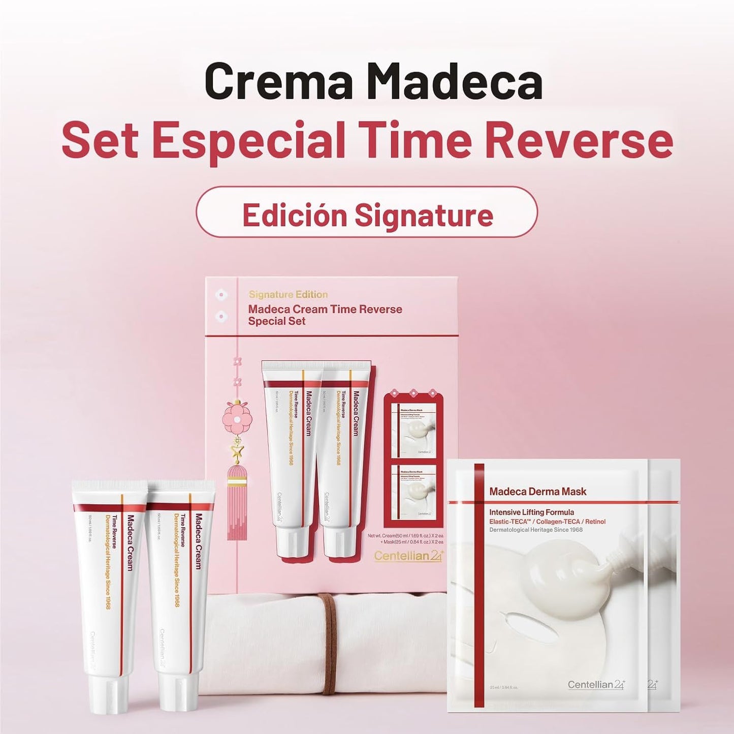 CENTELLIAN 24 Madeca Cream Time Reverse 1.7 fl oz (2 piezas) + másc...