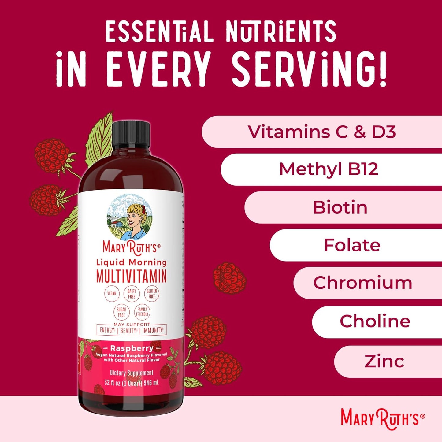 Multivitamínico para mujeres, hombres y niños, vitaminas líquidas d...