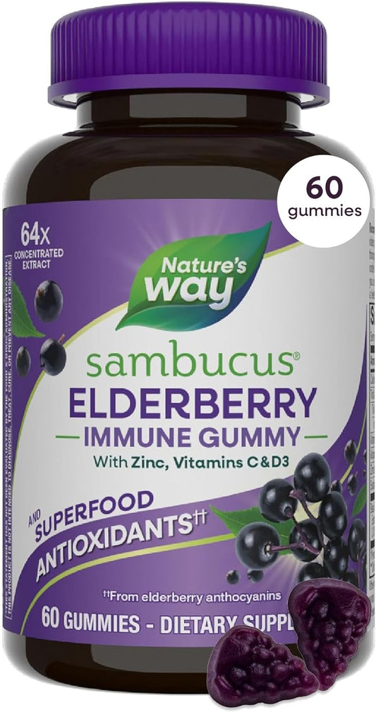 Sambucus Elderberry Gummies Suplementos Herbales, 10486, 60, 1, 1
