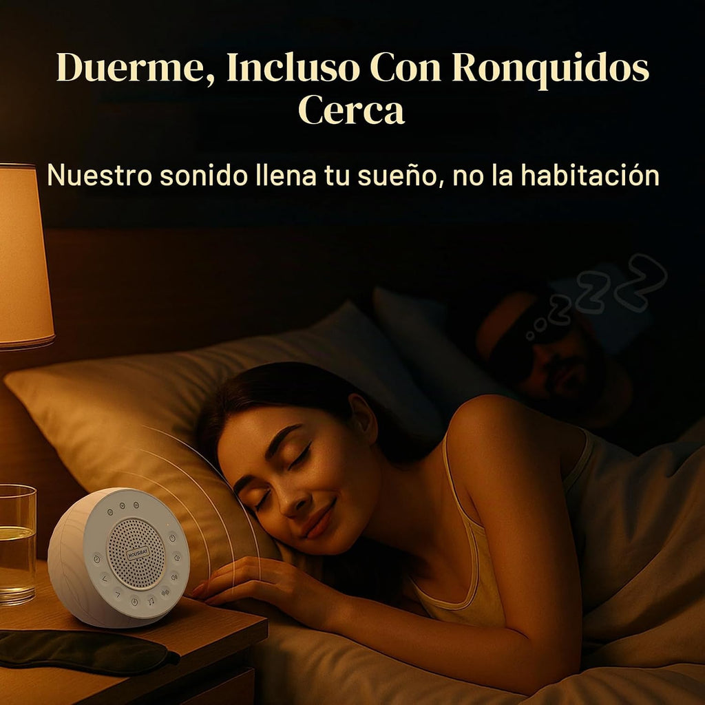 HOUSBAY Máquina de sonido ruido blanco para dormir con grano de mad...