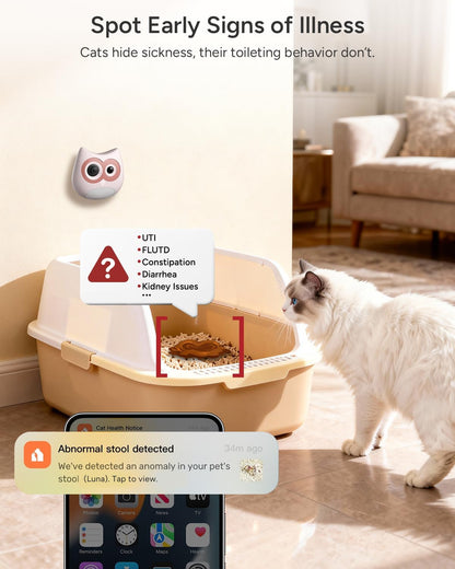 SiiPet Cámara de caja de arena \u2013 Monitoreo de la salud del gat...