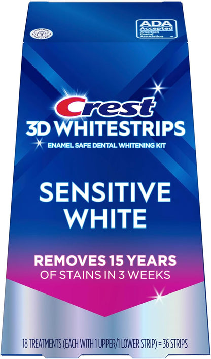 Kit de blanqueamiento dental Crest 3D Whitestrips Sensitive para us...