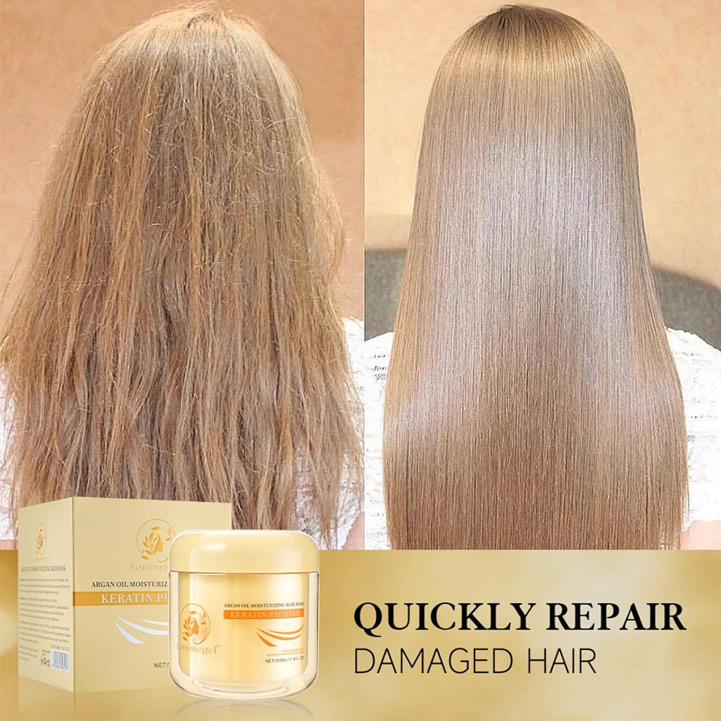 Aomimegel Máscara de Cabello de Colágeno, Máscara de Aceite de Argá...