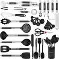 Juego de utensilios de cocina - Utensilios de cocina de silicona -...
