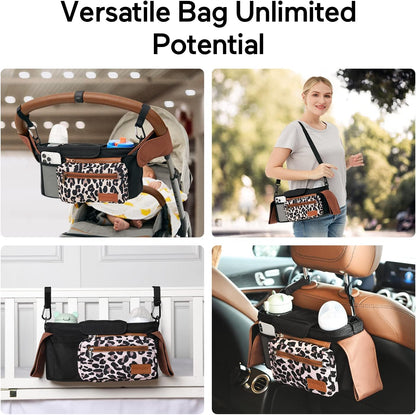 Momcozy: organizador universal de cochecito con soporte para tazas...