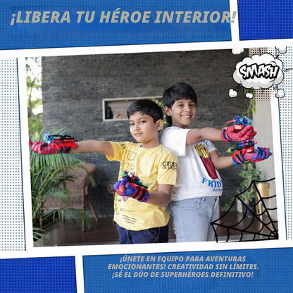 Juego de juguetes de superhéroe, incluye 2 tiradores, 2 guantes y 1...
