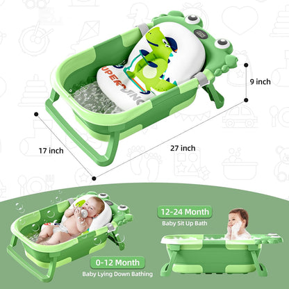 Bañera plegable para recién nacidos a niños pequeños con monitor de...