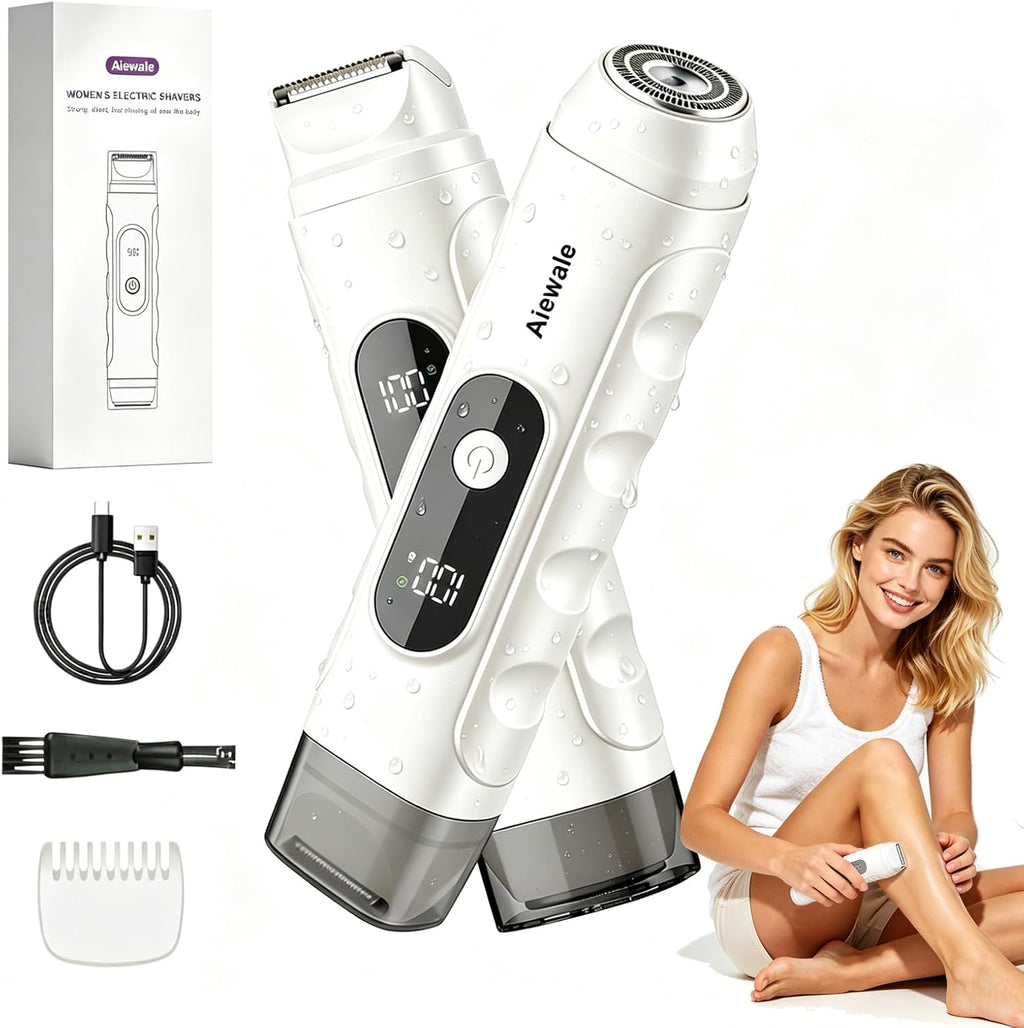 Recortadora de bikini para mujer 2 en 1 de doble cabeza, maquinilla...