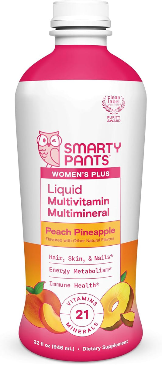 SmartyPants Multivitamínico líquido sin azúcar para mujeres, contie...