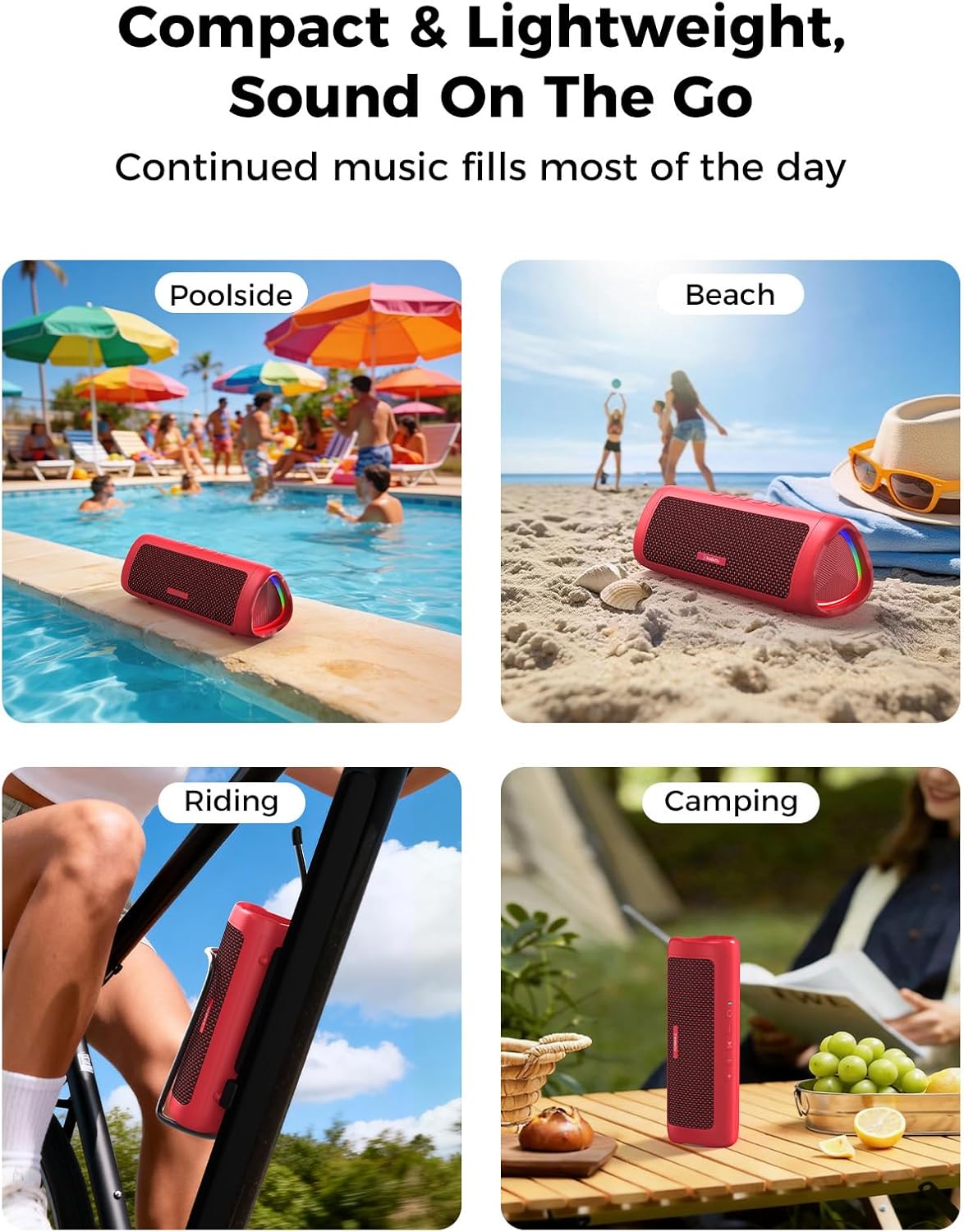 BolaButty Altavoz Bluetooth con sonido HD, inalámbrico portátil, IP...