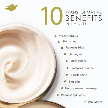Dove Hair Bond Strength - Máscara de suero 10 en 1 para cabello quí...