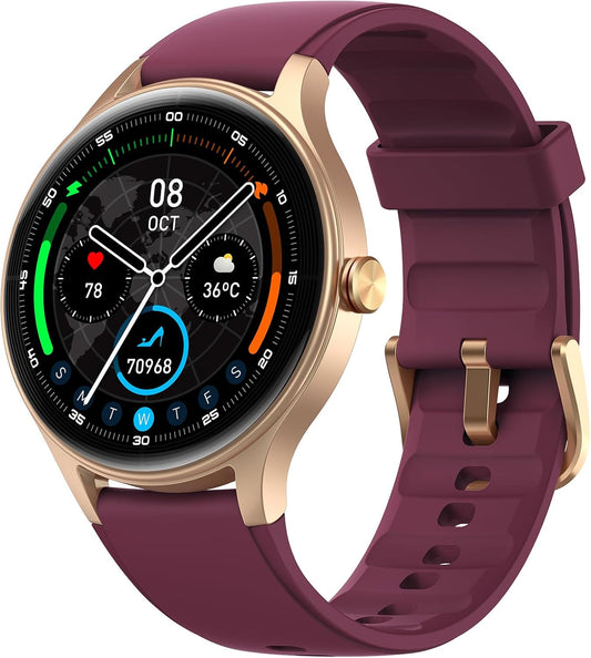 Woneligo Reloj inteligente para mujer, reloj AMOLED de fitness con...