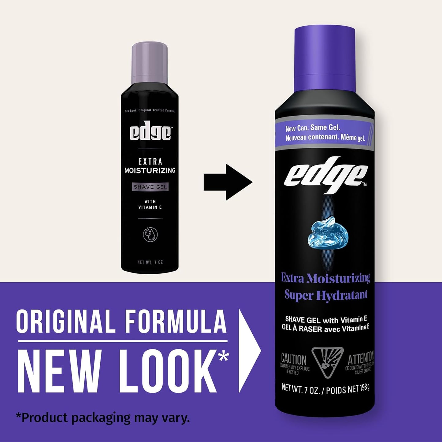 Edge Gel de afeitado para hombres, extra hidratante con vitamina E,...