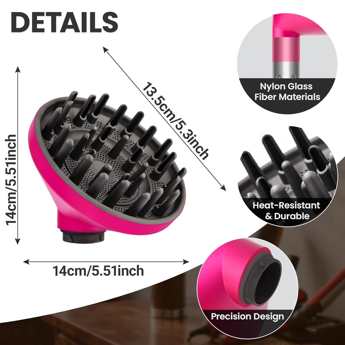 Dotspun Accesorio difusor grande mejorado para Dyson Airwrap Styler...