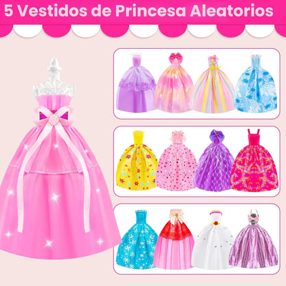 137 piezas de ropa y accesorios de muñeca para guardar en el armari...