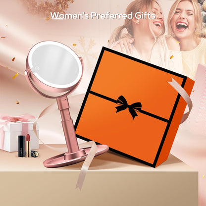B Beauty Planet Espejo de maquillaje con luces, espejo de aumento i...