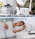 Cargador rápido para iPhone 17 16 15 de 10 pies, cargador de 20 W p...