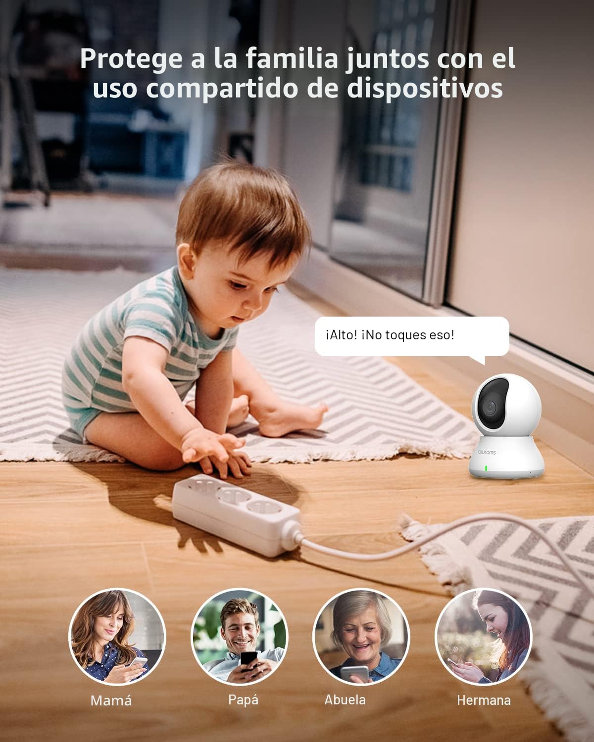 blurams Cámaras 5G para seguridad en el hogar, cámara 2K para masco...