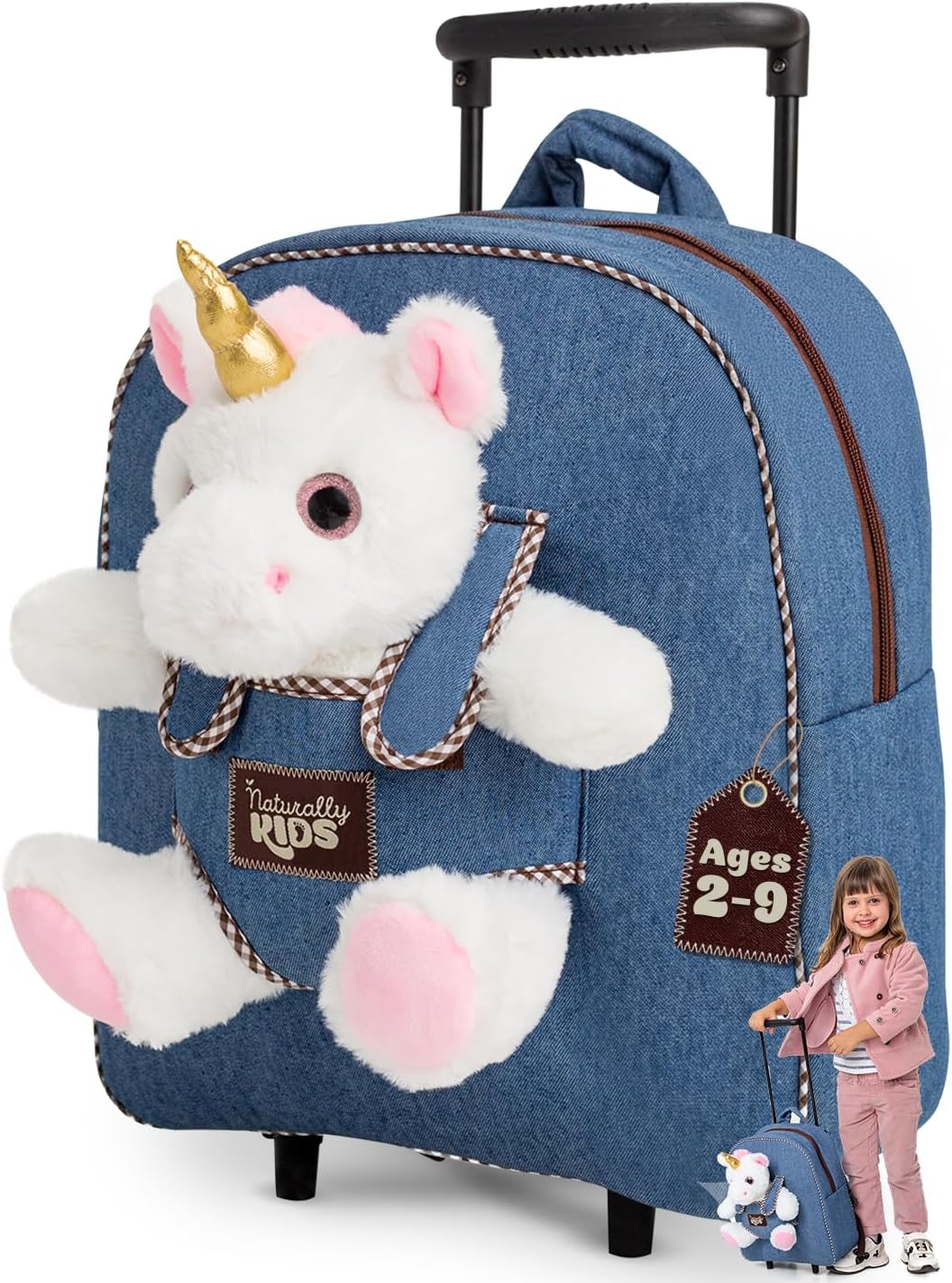 Naturally KIDS Maleta para niños pequeños con. Juguete de peluche c...