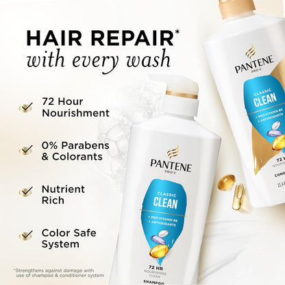Pantene Juego de champú y acondicionador, Classic Clean - Nutriente...