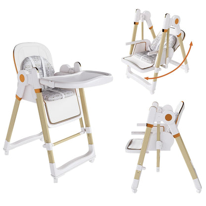 Silla alta plegable para bebés y niños pequeños, columpios portátil...