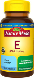 Nature Made Vitamina E 267 mg (400 UI) d-alfa, suplemento dietético...