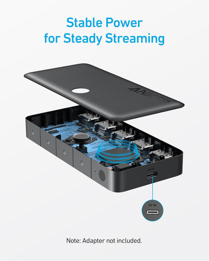 Anker Conmutador HDMI, Conmutador HDMI 4K@60Hz, 4 en 1 salida con acabado suave, compatible con HDR, 3D, Dolby, DTS, compatible con laptops, PC, Xbox, proyector (cargador y baterías del control remoto