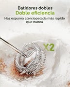 Maestri House LunaFro - Espumador de leche recargable con soporte,...