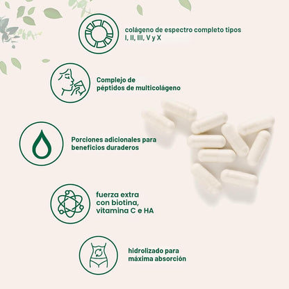 Micro Ingredients Píldoras de colágeno múltiple para mujeres y homb...